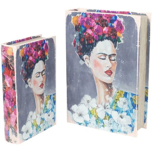Casa Cestini / scatole e cestini Signes Grimalt Scatole Per Libri Frida Set 2U Multicolore