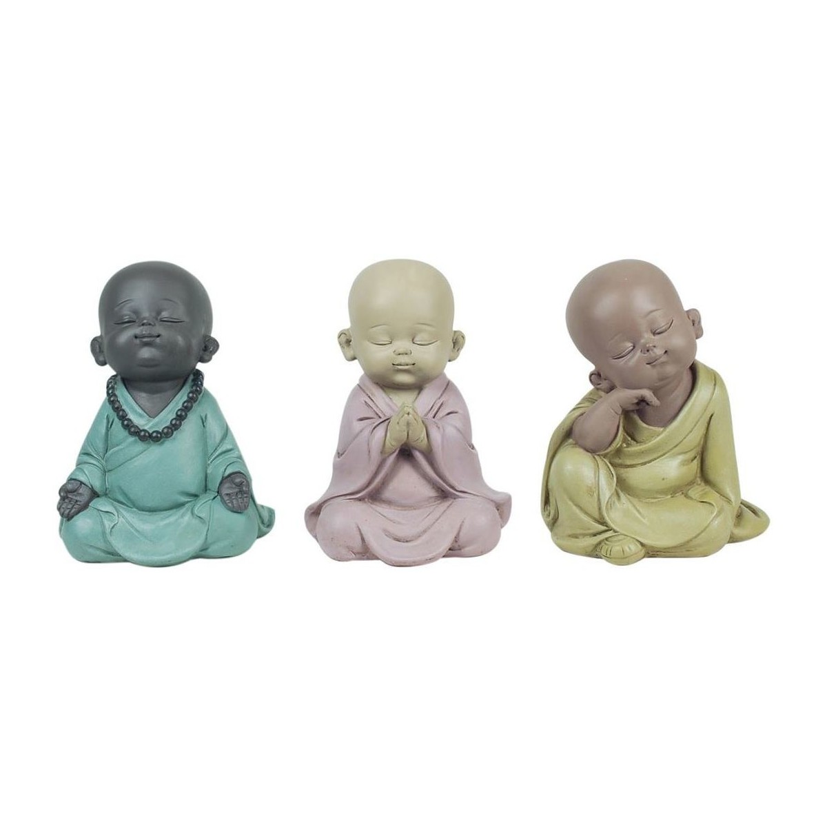 Casa Statuette e figurine Signes Grimalt Buddha 3 Diversi Set 3U Multicolore