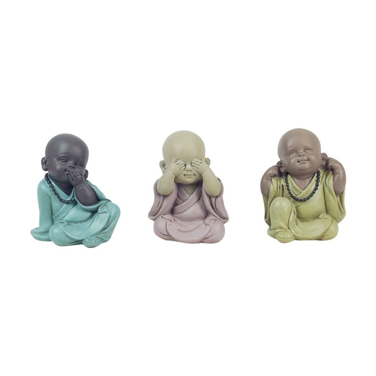 Casa Statuette e figurine Signes Grimalt Buddha Non Vede, Ehi, Parla 3U Multicolore
