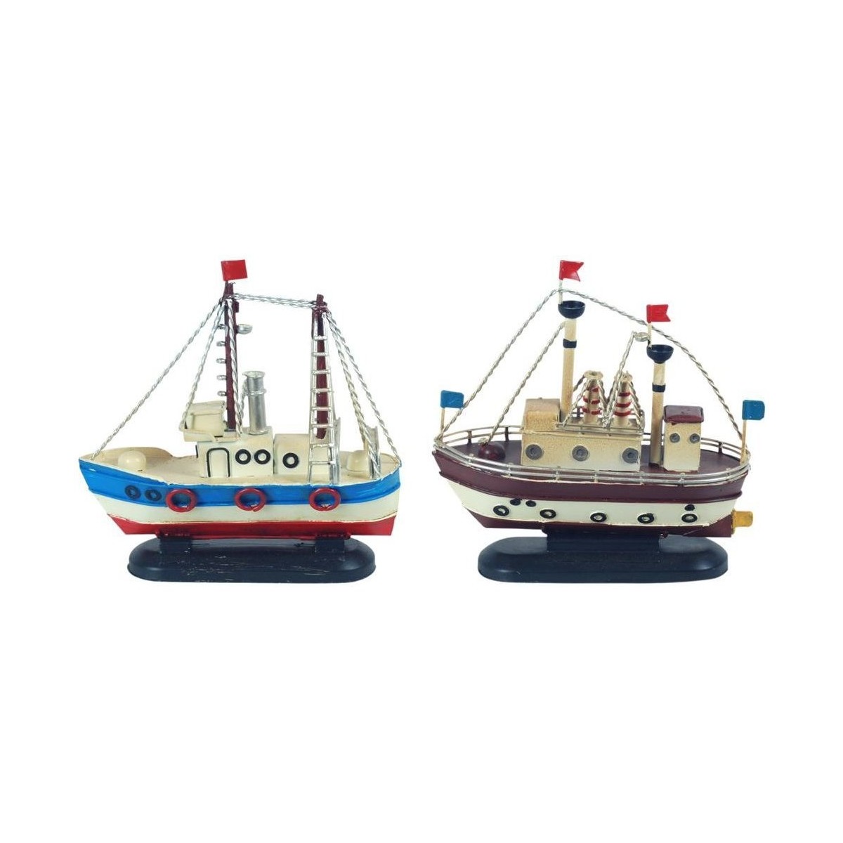 Casa Statuette e figurine Signes Grimalt Barca Di Metallo Set 2 U Multicolore