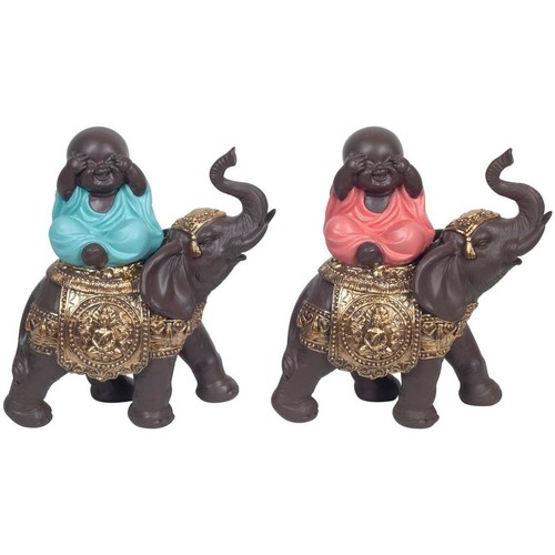Casa Statuette e figurine Signes Grimalt Buddha Sull'Elefante Set 2U Multicolore