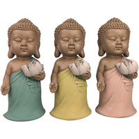 Casa Statuette e figurine Signes Grimalt Linda Buddha Set 3 Unità Multicolore