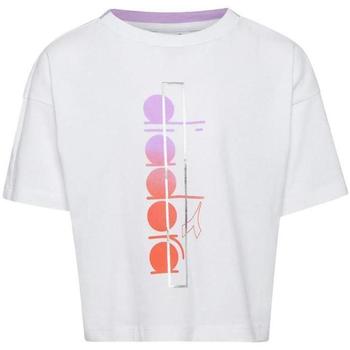 Abbigliamento Bambina T-shirt & Polo Diadora . Bianco
