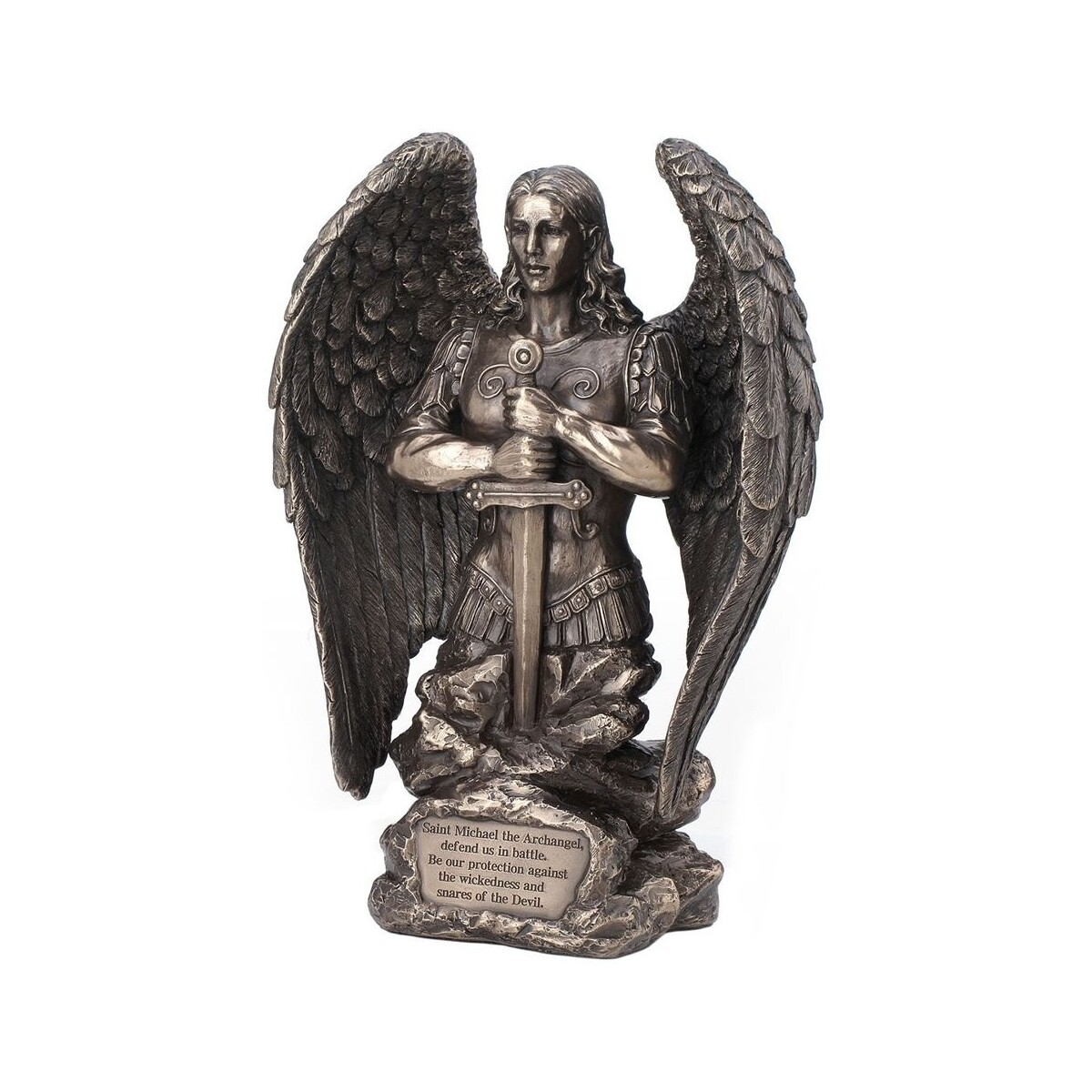 Casa Statuette e figurine Signes Grimalt San Michele Che Prega In Bronzo Argento