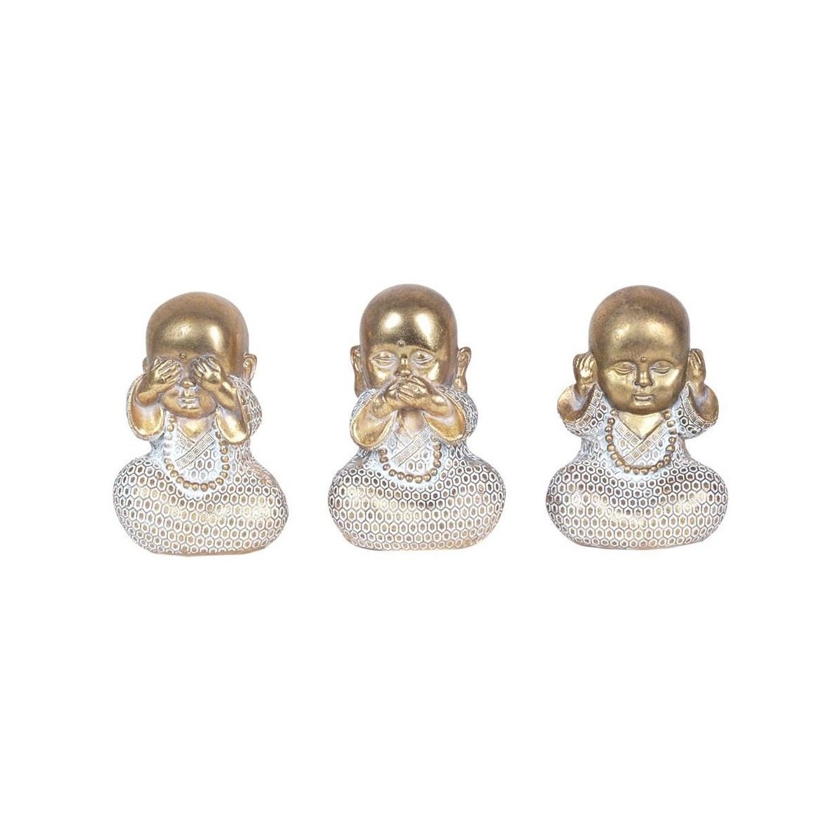 Casa Statuette e figurine Signes Grimalt Figura Di Buddha Set 3 U Bianco