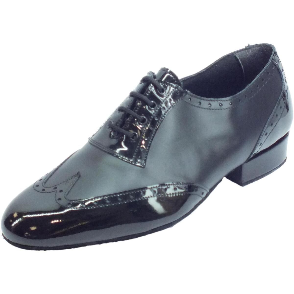 Scarpe Uomo Sandali sport Vitiello Dance Shoes 10B Nappa/Vernice nero t20 fondo Nero