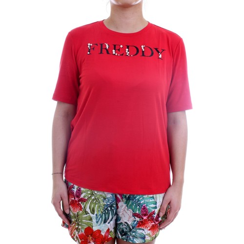 Abbigliamento Donna T-shirt maniche corte Freddy S1WSLT5 T-Shirt Donna rosso Rosso