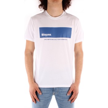 Abbigliamento Uomo T-shirt maniche corte Blauer 21SBLUH02132 Bianco