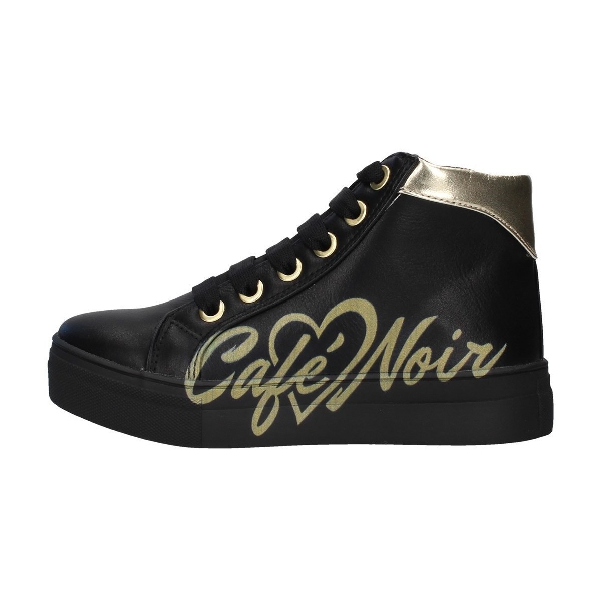 Scarpe Bambina Sneakers alte Café Noir C-841 Nero