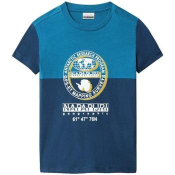 Abbigliamento Bambino T-shirt & Polo Napapijri ./PETROLIO Blu