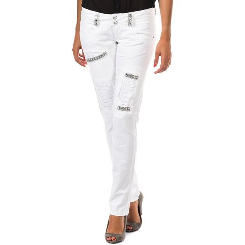 Abbigliamento Donna Pantaloni Met 10DBF0125-0001 Bianco