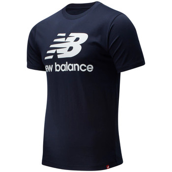 Abbigliamento Uomo T-shirt maniche corte New Balance Essentials Stacked Logo Blu