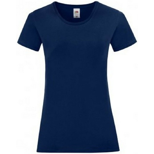 Abbigliamento Donna T-shirts a maniche lunghe Fruit Of The Loom Iconic 150 Blu