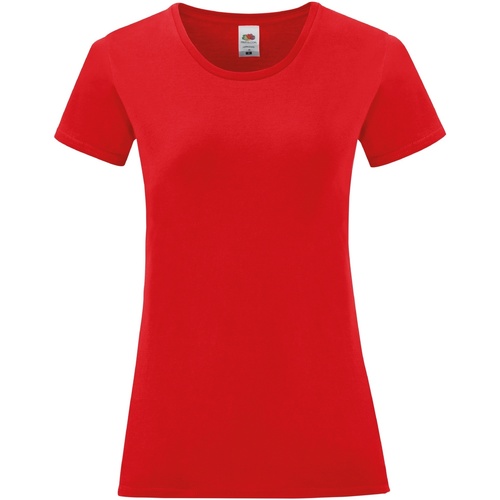 Abbigliamento Donna T-shirts a maniche lunghe Fruit Of The Loom Iconic 150 Rosso