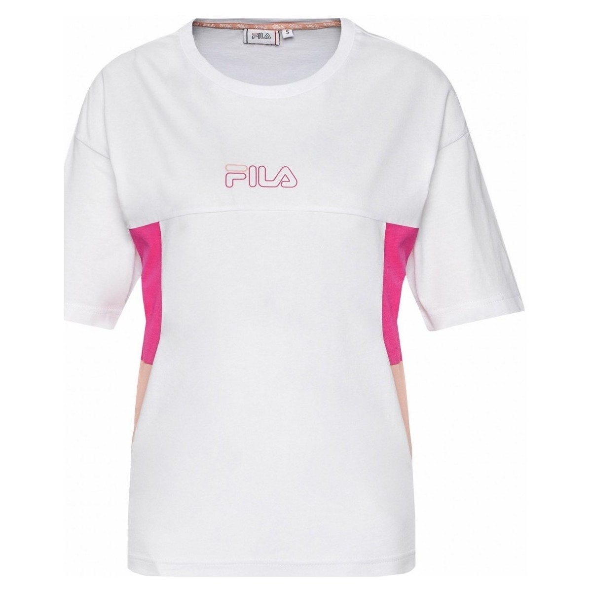 Abbigliamento Donna T-shirt & Polo Fila T shirt  Jaelle Blocked Tee 683293 Donna Bianco Bianco