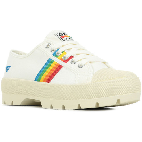 Scarpe Donna Sneakers Gola Coaster Peak Rainbow Bianco