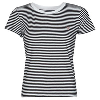 Abbigliamento Donna T-shirt maniche corte Guess ES SS GUESS LOGO BABY TEE Nero / Bianco