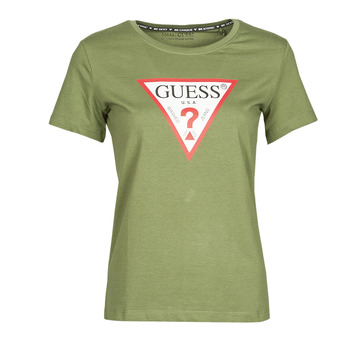 Abbigliamento Donna T-shirt maniche corte Guess SS CN ORIGINAL TEE Kaki