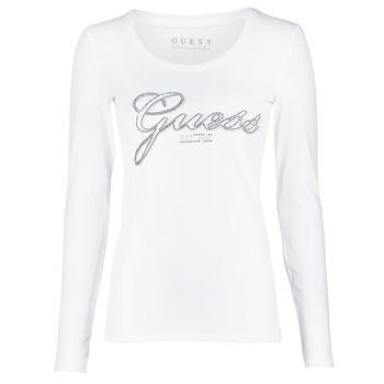 Abbigliamento Donna T-shirts a maniche lunghe Guess LS CN RAISA TEE Bianco