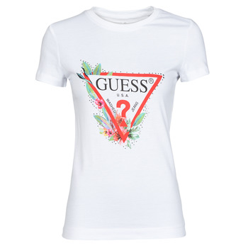 Abbigliamento Donna T-shirt maniche corte Guess SS CN NORA TEE Bianco