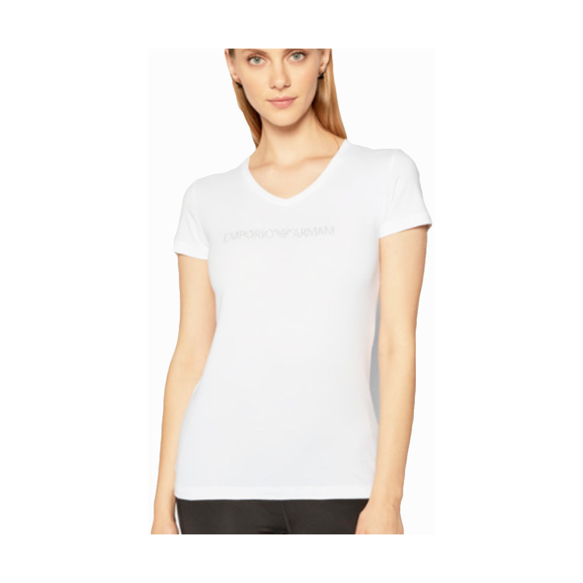 Abbigliamento Donna T-shirt maniche corte Emporio Armani Star logo Bianco