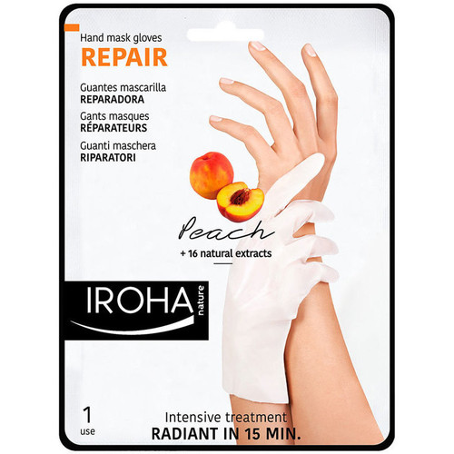 Bellezza Trattamento mani e piedi Iroha Nature Peach Hand & Nail Mask Gloves Repair 