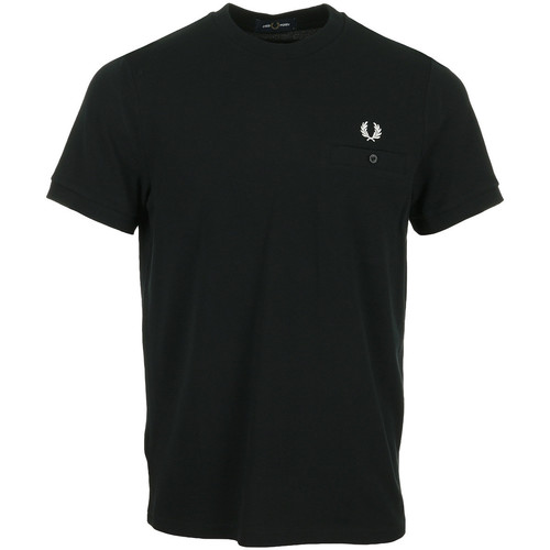 Abbigliamento Uomo T-shirt maniche corte Fred Perry Pocket Detail Pique Shirt Nero