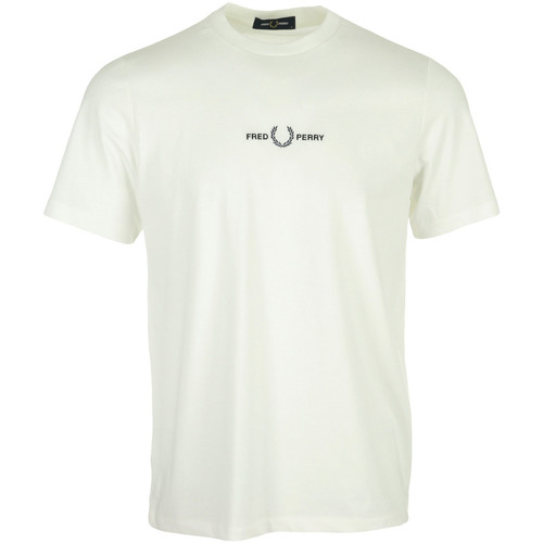 Abbigliamento Uomo T-shirt maniche corte Fred Perry Embroidered T-Shirt Beige