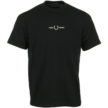 Abbigliamento Uomo T-shirt maniche corte Fred Perry Embroidered T-Shirt Nero