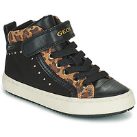 Scarpe Bambina Sneakers alte Geox KALISPERA Nero / Leopard