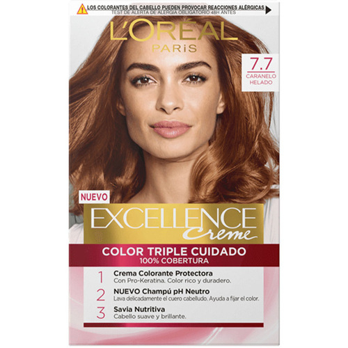 Bellezza Donna Tinta L'oréal Excellence Creme Dye 7.7-iced Caramel 