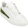 Scarpe Uomo Sneakers basse Malu Shoes Scarpe sneakers bassa uomo vera pelle bianco con occhiello oro Verde