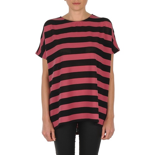 Abbigliamento Donna T-shirt maniche corte Vero Moda CHELLA 2/4 LONG TOP KM Nero / Rosa