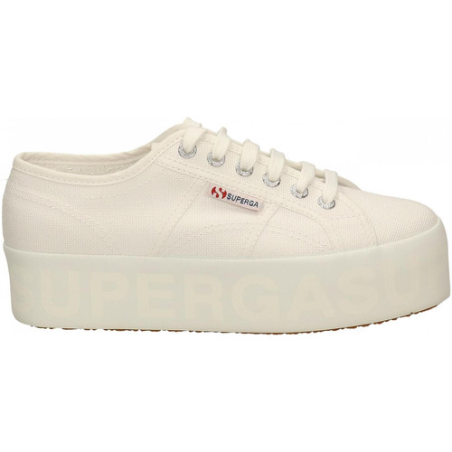 Scarpe Donna Sneakers Superga 2790 SHINY PINT.PLATFORM Bianco