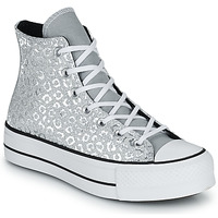 Scarpe Donna Sneakers alte Converse CHUCK TAYLOR ALL STAR LIFT AUTHENTIC GLAM HI Argento / Bianco