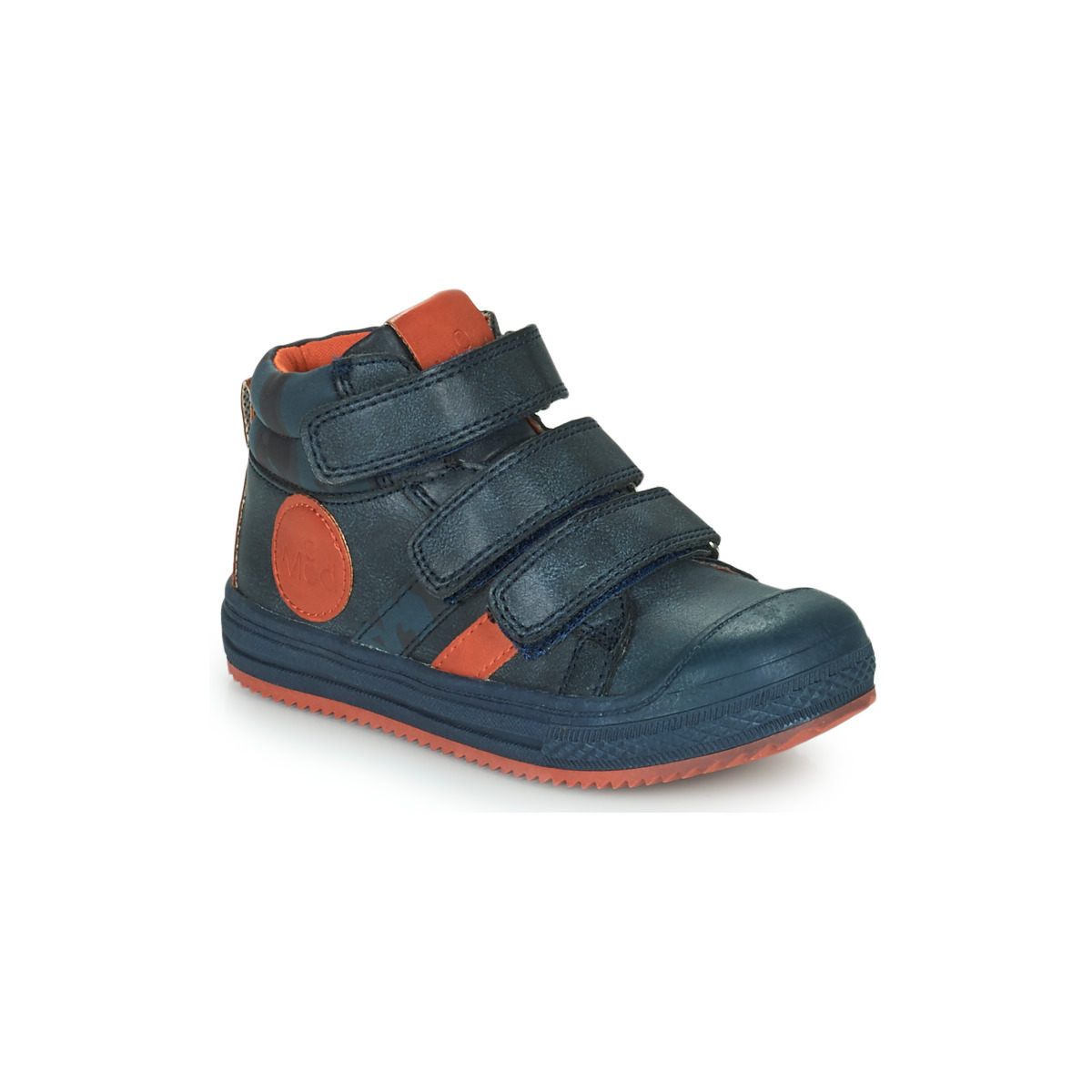 Scarpe Bambino Sneakers alte Mod'8 TALYE Marine / Arancio