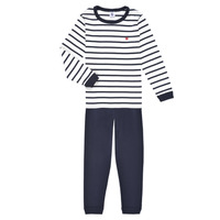 Abbigliamento Bambino Pigiami / camicie da notte Petit Bateau TECHI Bianco / Blu