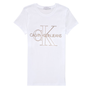 Abbigliamento Bambina T-shirt maniche corte Calvin Klein Jeans TIZIE Bianco