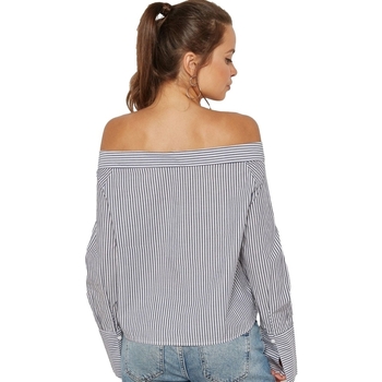 Only Off Shoulders Bambi Top - Bright White Night Sky Blu