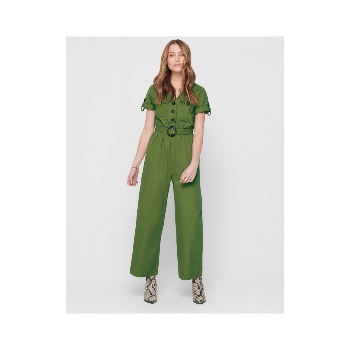Abbigliamento Donna Tuta jumpsuit / Salopette Only Helen Ancle Jumpsuit - Martini Olive Verde