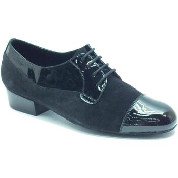 Scarpe Uomo Sandali sport Vitiello Dance Shoes Scarpa uomo ballo standard camoscio verniciato colore nero tacc NERO