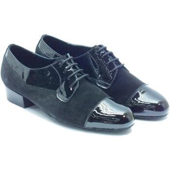 Vitiello Dance Shoes Standard Camoscio e Verniciato Nero