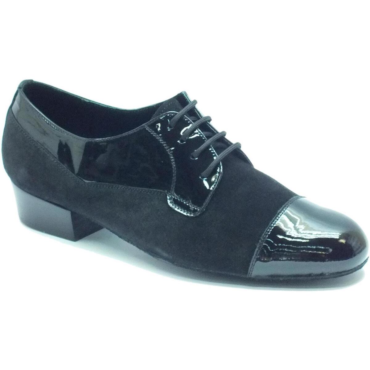Scarpe Uomo Sandali sport Vitiello Dance Shoes Standard Camoscio e Verniciato Nero
