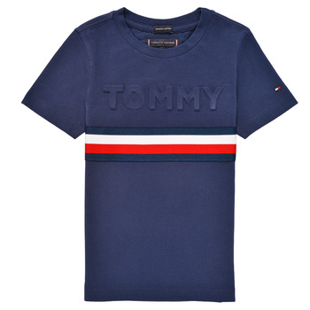 Abbigliamento Bambino T-shirt maniche corte Tommy Hilfiger ELEONORE Marine