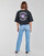 Abbigliamento Donna T-shirt maniche corte Converse CHUCK INSPIRED HYBRID FLOWER OVERSIZED CROPPED TEE Nero