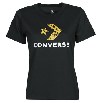 Abbigliamento Donna T-shirt maniche corte Converse STAR CHEVRON HYBRID FLOWER INFILL CLASSIC TEE Nero