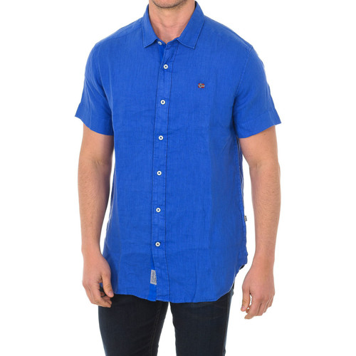 Abbigliamento Uomo Camicie maniche corte Napapijri NP000IF1-BB41 Blu