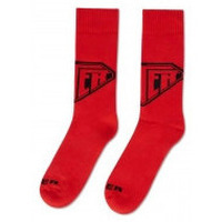 Biancheria Intima Calzini Iuter Calze Logo Socks - Red Bianco