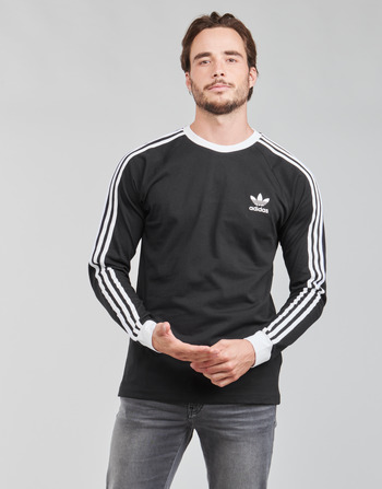 Abbigliamento Uomo T-shirts a maniche lunghe adidas Originals 3-STRIPES LS T Nero
