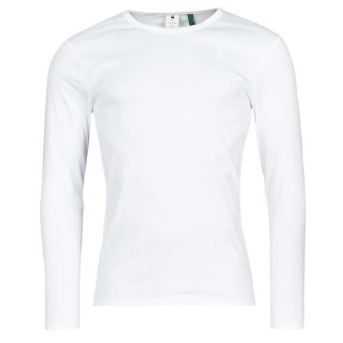 Abbigliamento Uomo T-shirts a maniche lunghe G-Star Raw BASE R T LS 1-PACK Bianco